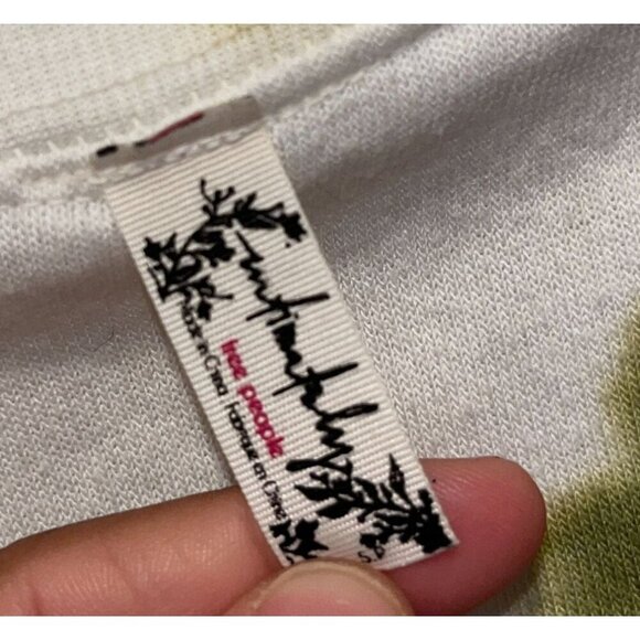 Free People Intimately Kelly Washed Green Tie Dye Sweatshirt Top S - Picture 5 of 8